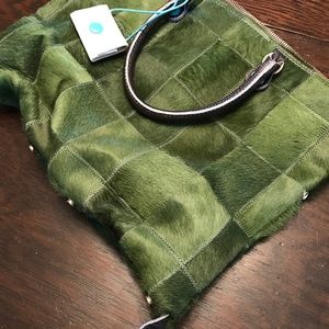 Green Patchwork Satchel